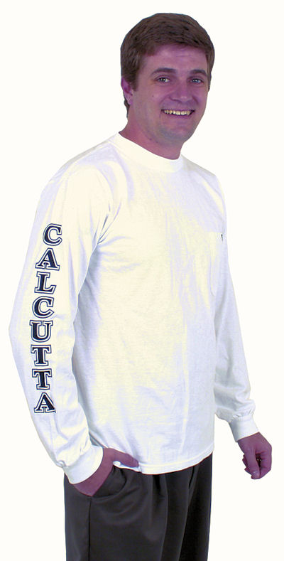 Calcutta Long Sleeve T-Shirt in White or Black