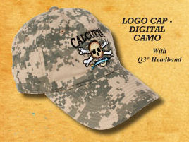 Calcutta Cap or Visor- Digital Camo with American Flag