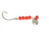 S503R Shur Strike Wide Gap Flounder hooks with red beads and sil
